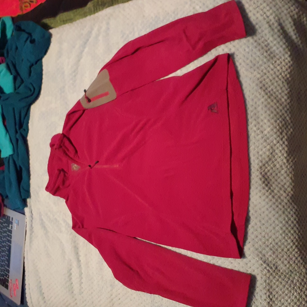 Eddie Bauer Ascent Burgundy 1/4 zip Fleece Pullover
